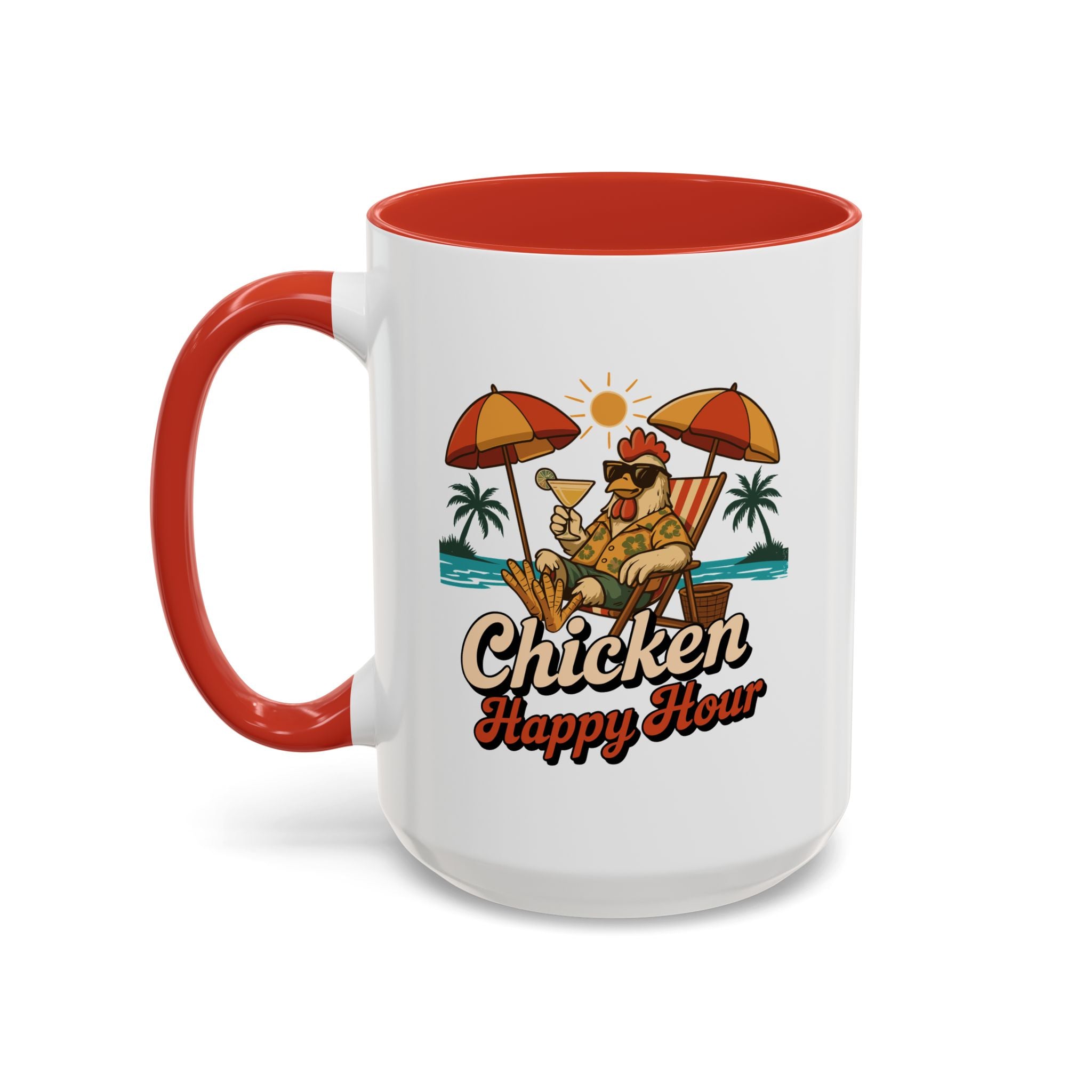 Chicken Happy Hour Beachy Chicken Coffee Mug