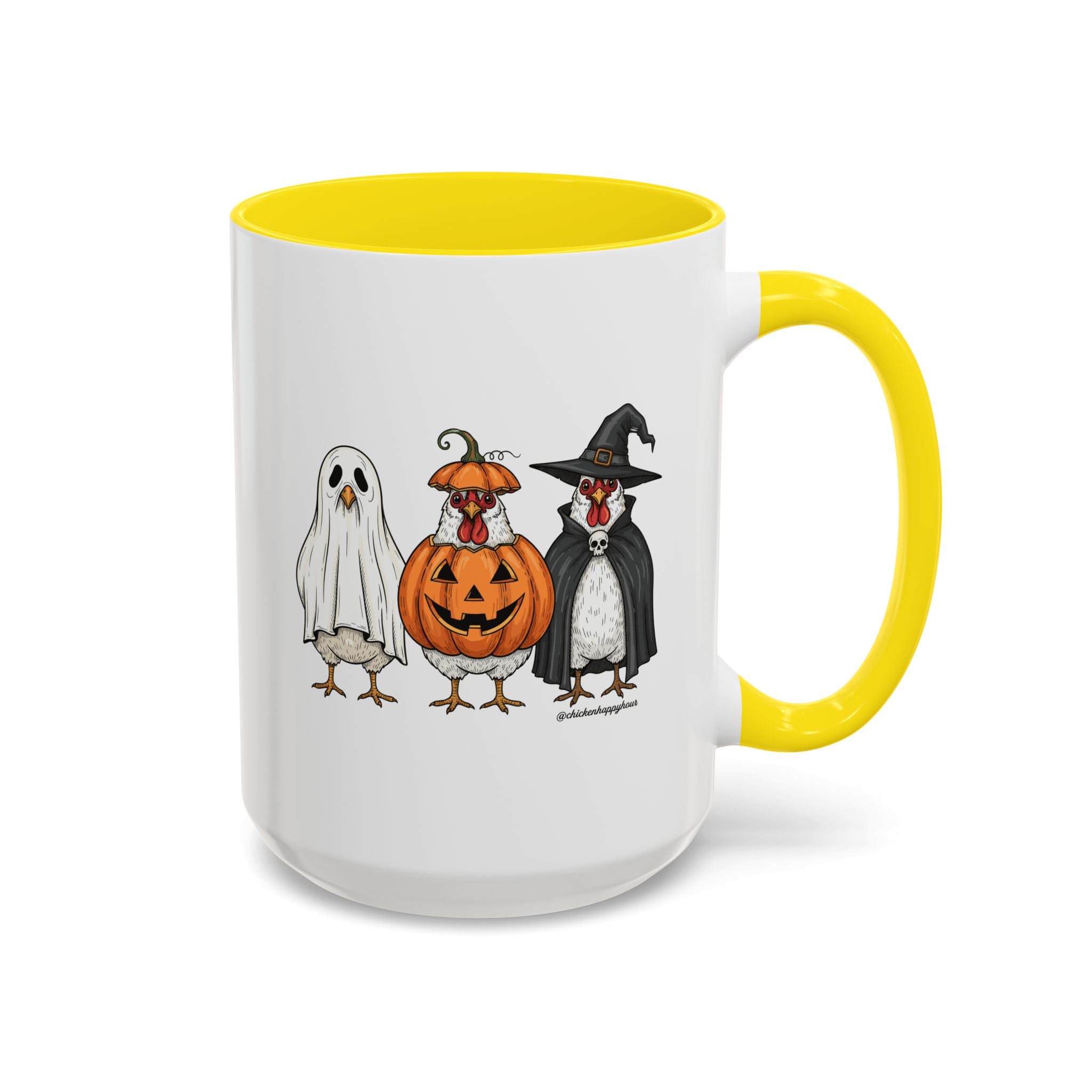 Chickens Wearing Halloween Costumes Coffee Mug