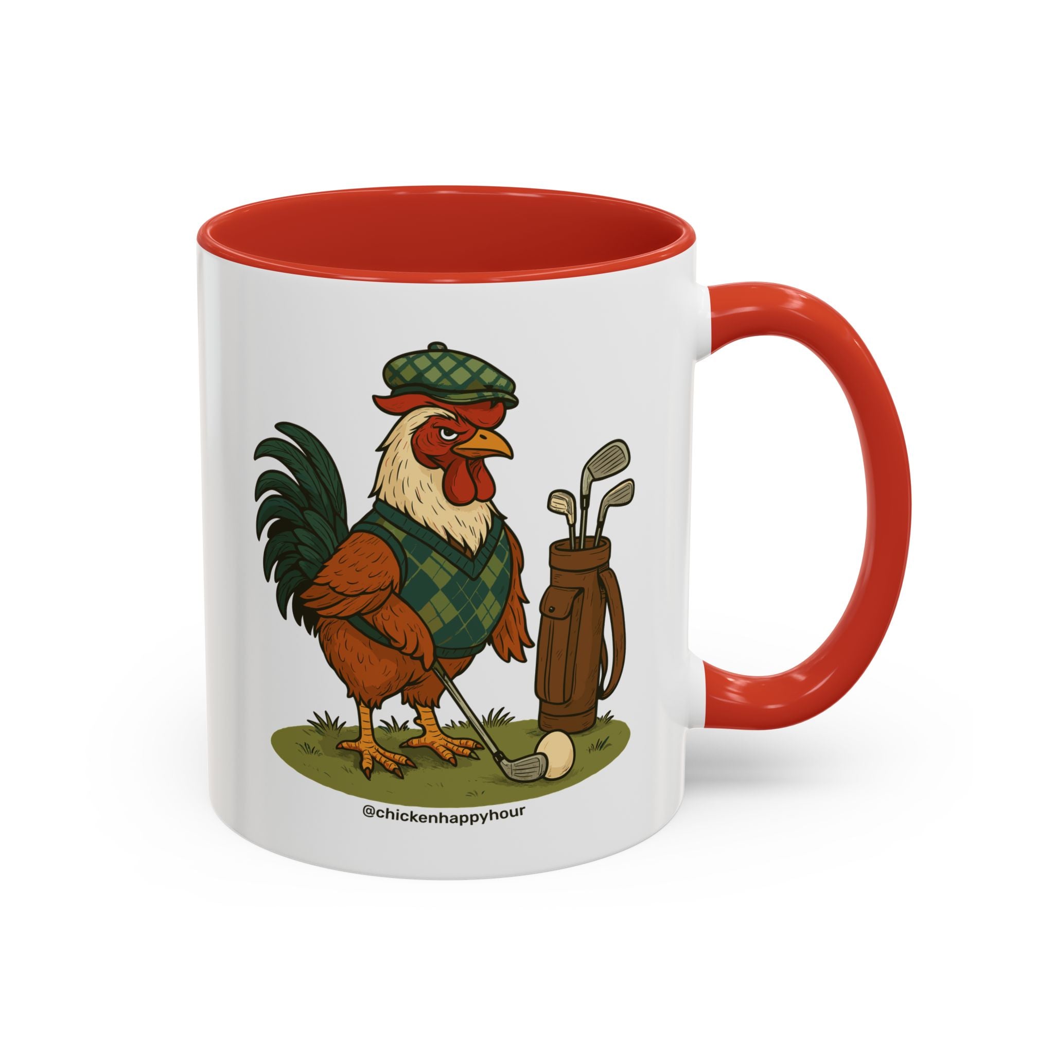 Rooster Playing Golf Coffee Mug