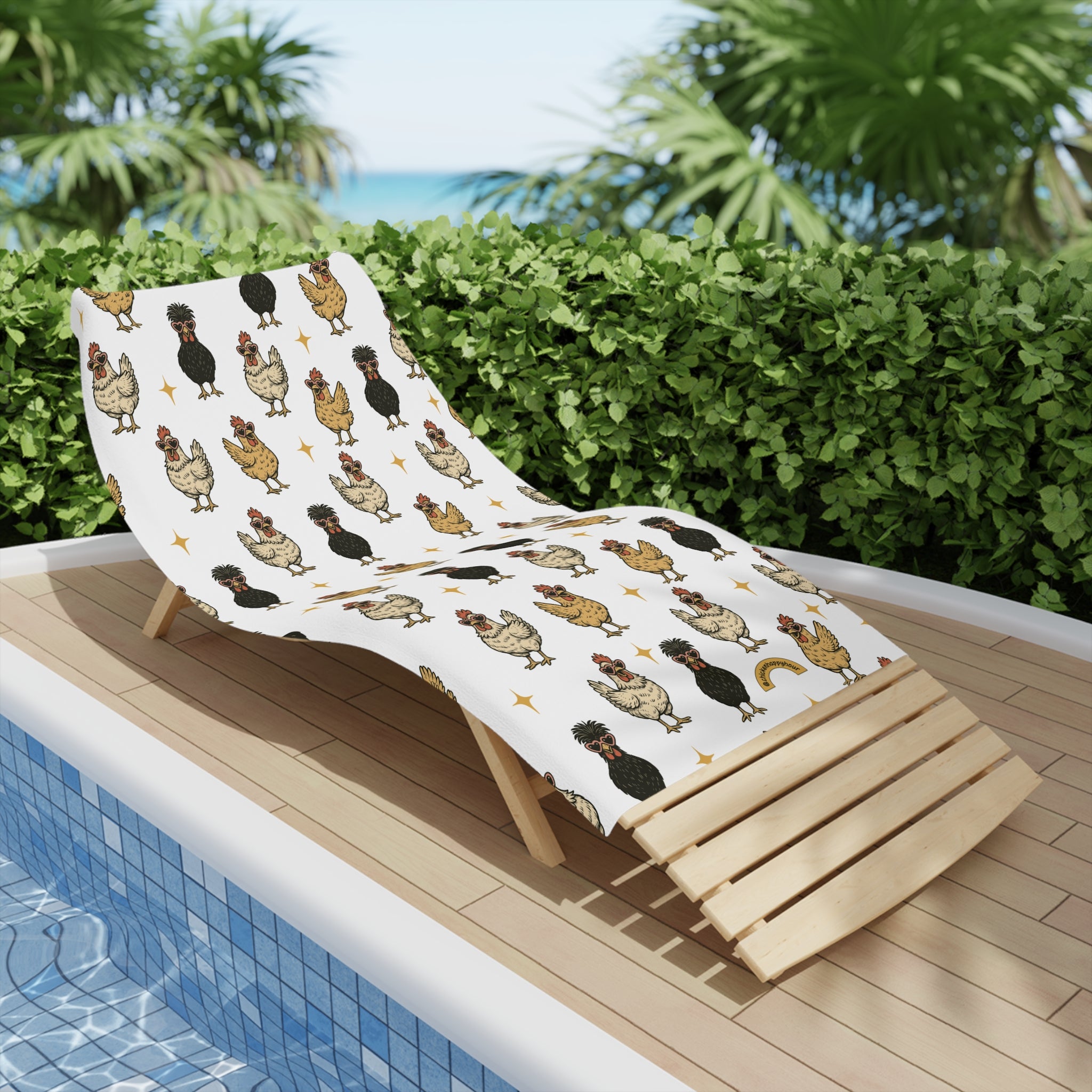 OOPS! I GOT ANOTHER CHICKEN Beach Towel