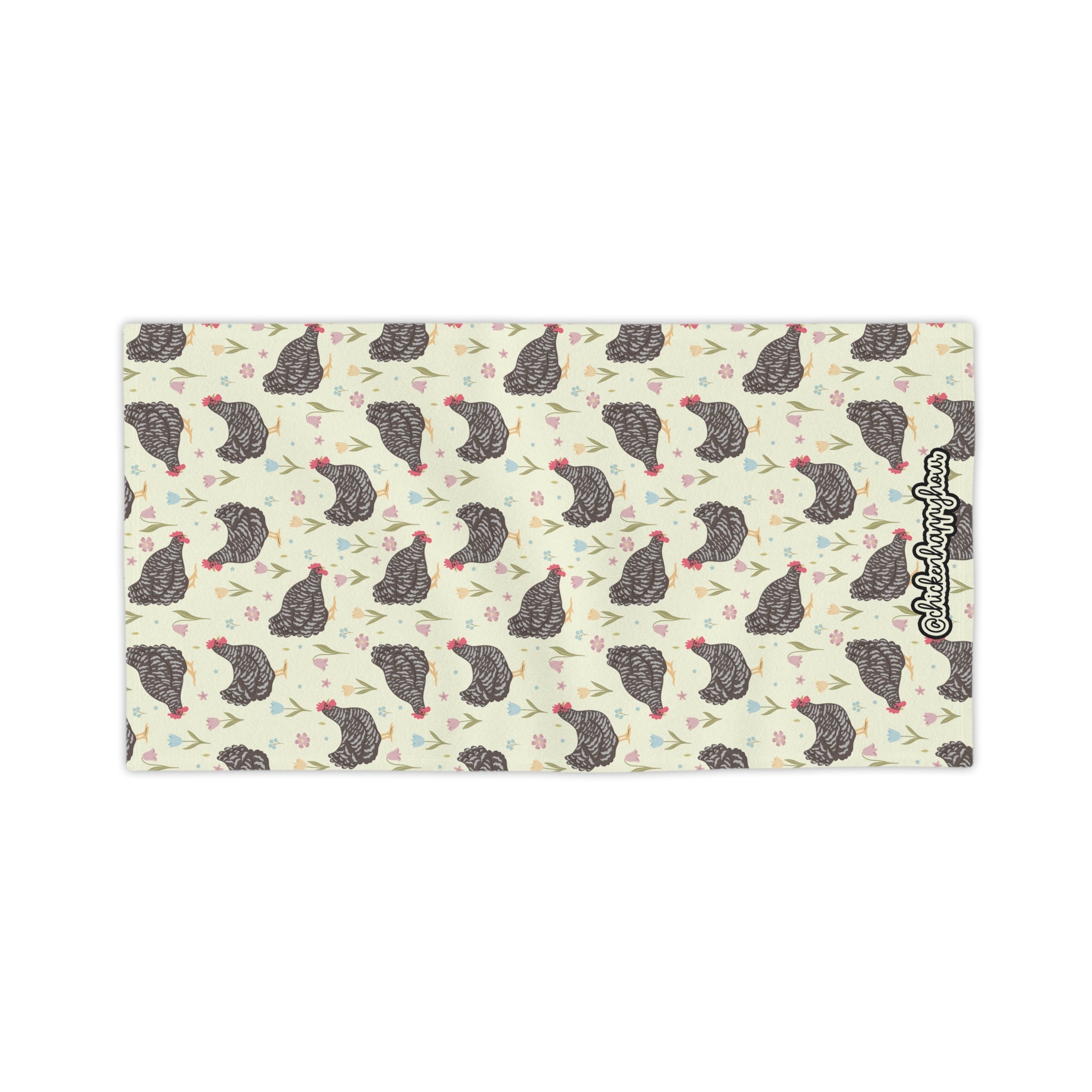 CHICKEN WITH FLOWER 2 Beach Towel