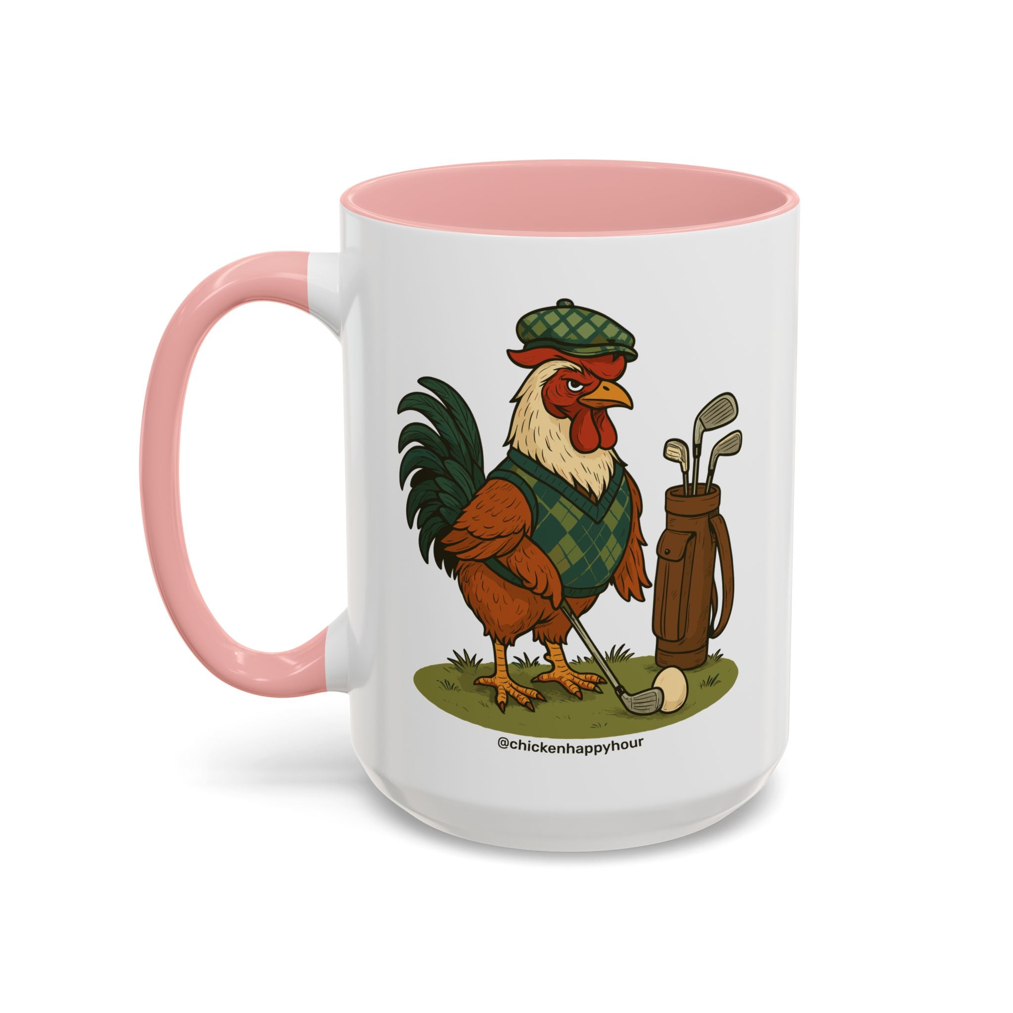 Rooster Playing Golf Coffee Mug