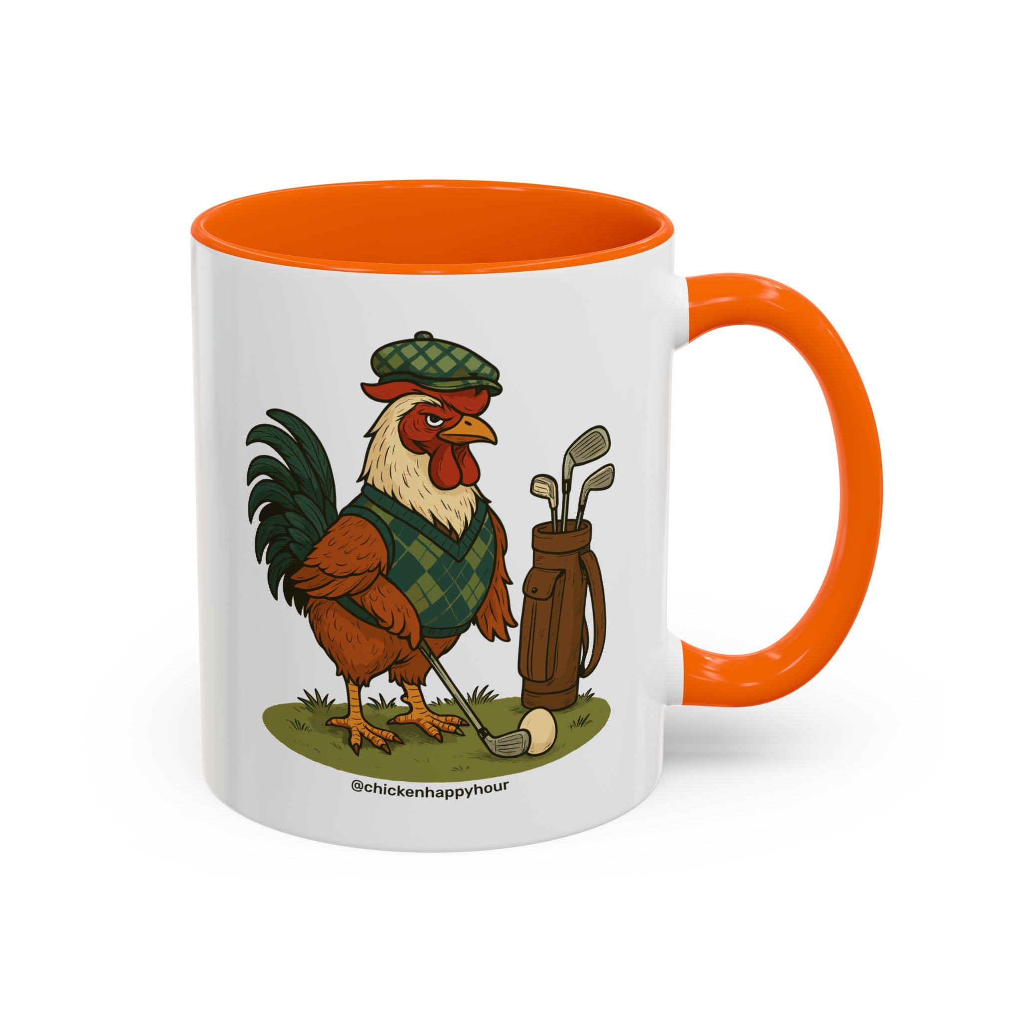 Rooster Playing Golf Coffee Mug