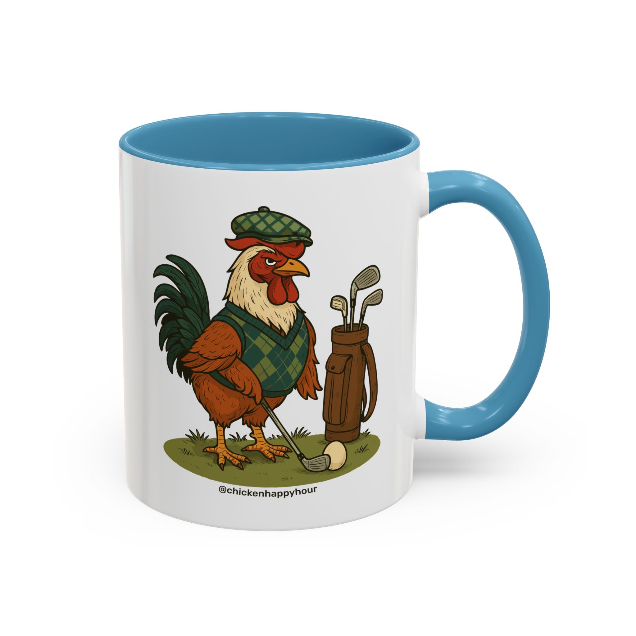Rooster Playing Golf Coffee Mug
