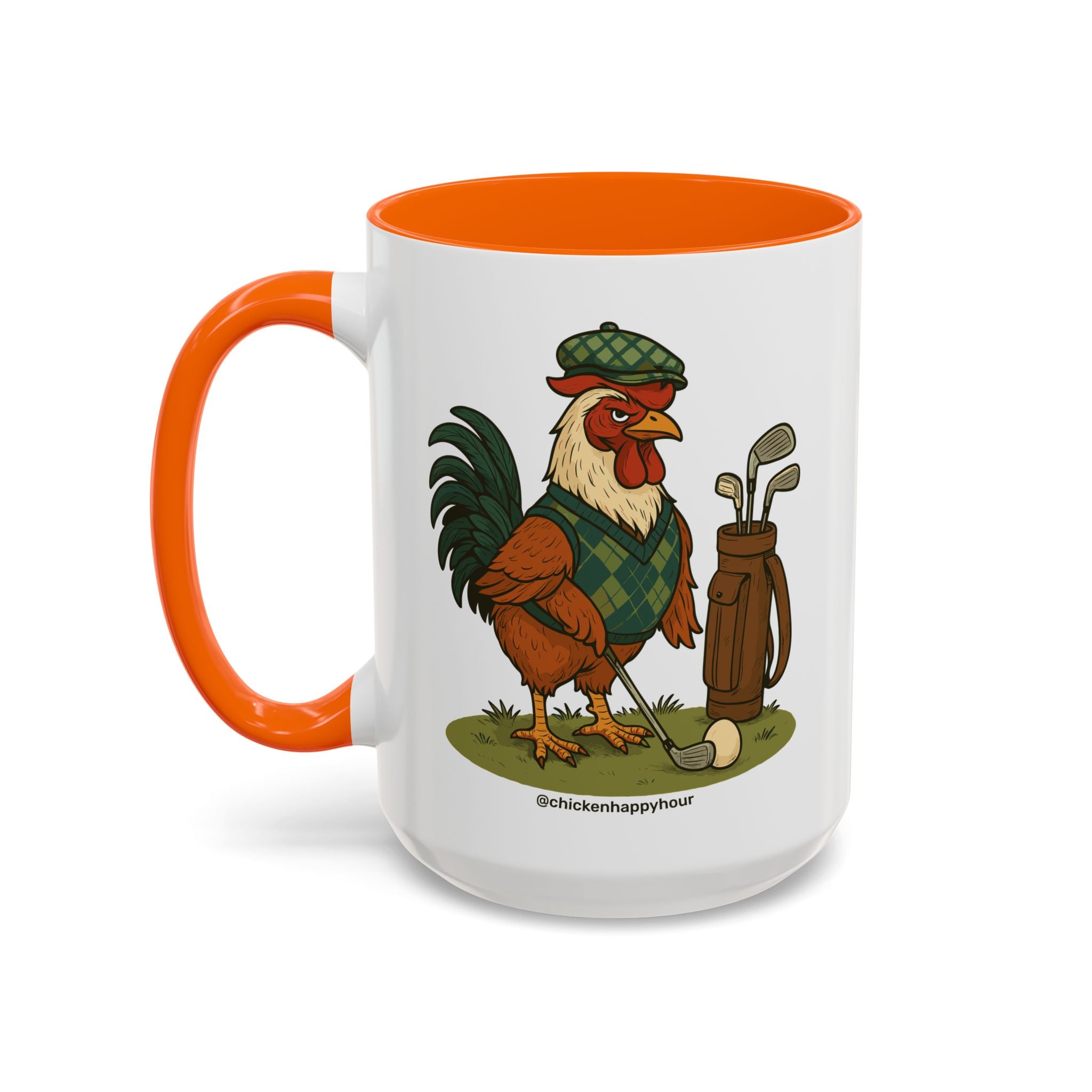 Rooster Playing Golf Coffee Mug