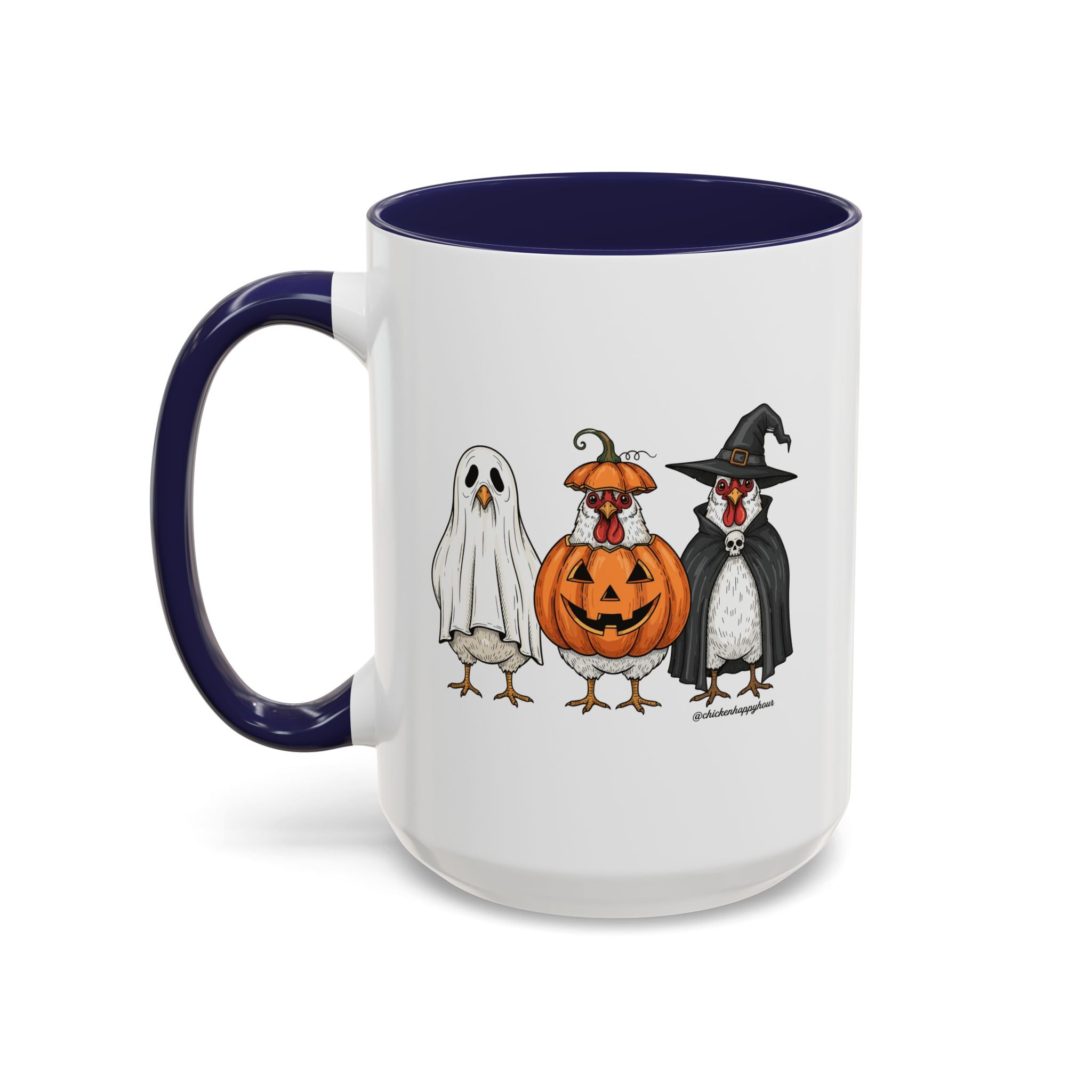 Chickens Wearing Halloween Costumes Coffee Mug