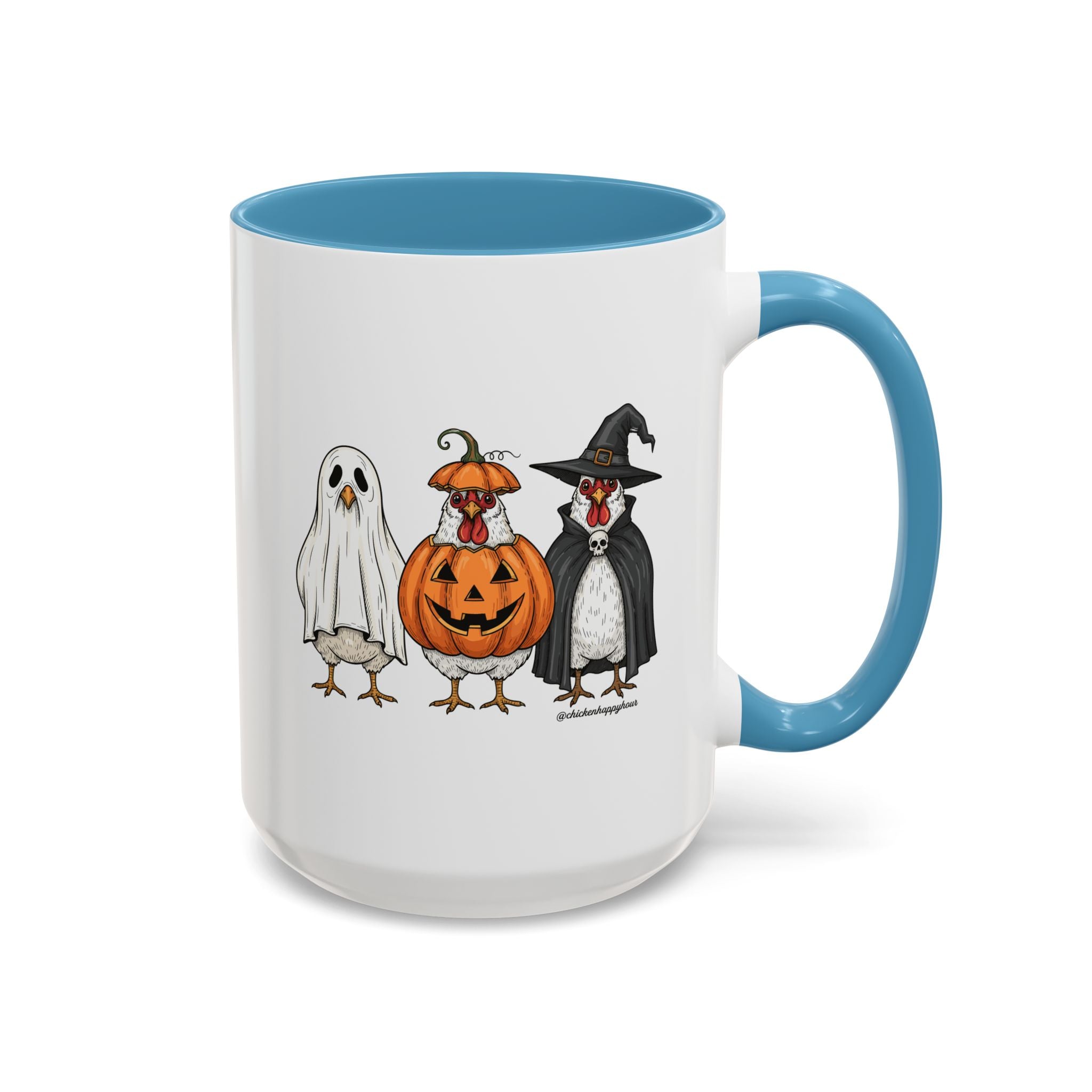 Chickens Wearing Halloween Costumes Coffee Mug