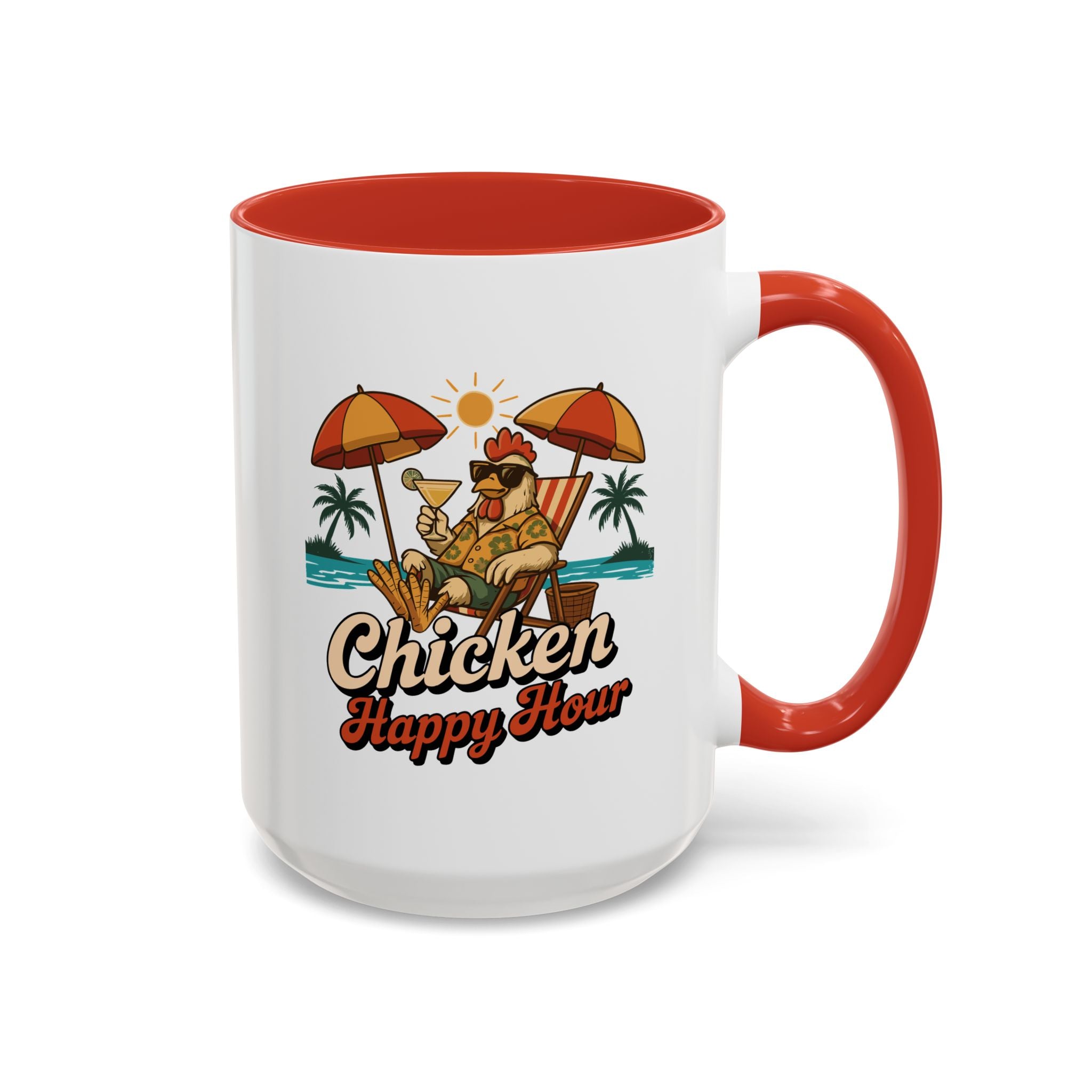 Chicken Happy Hour Beachy Chicken Coffee Mug