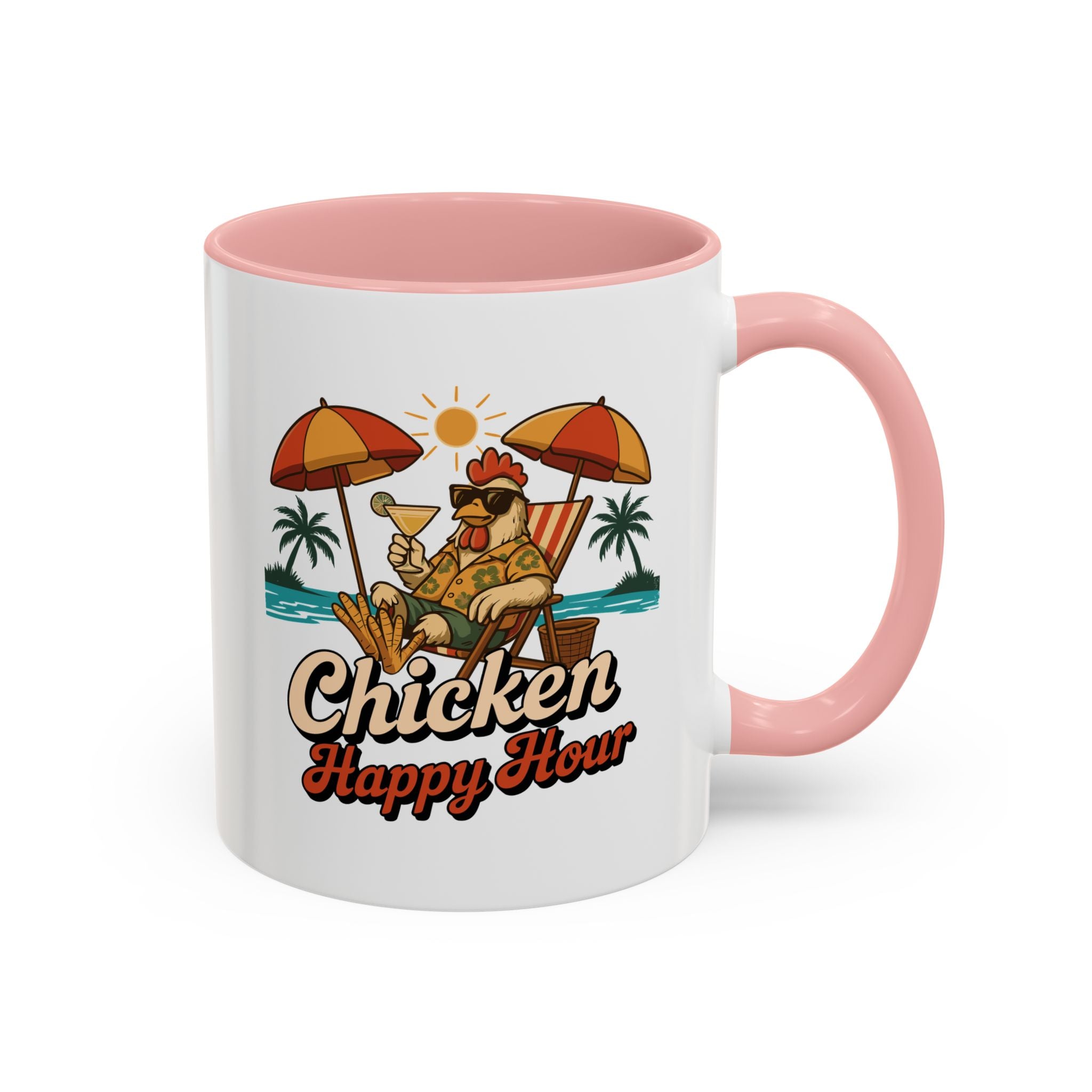 Chicken Happy Hour Beachy Chicken Coffee Mug
