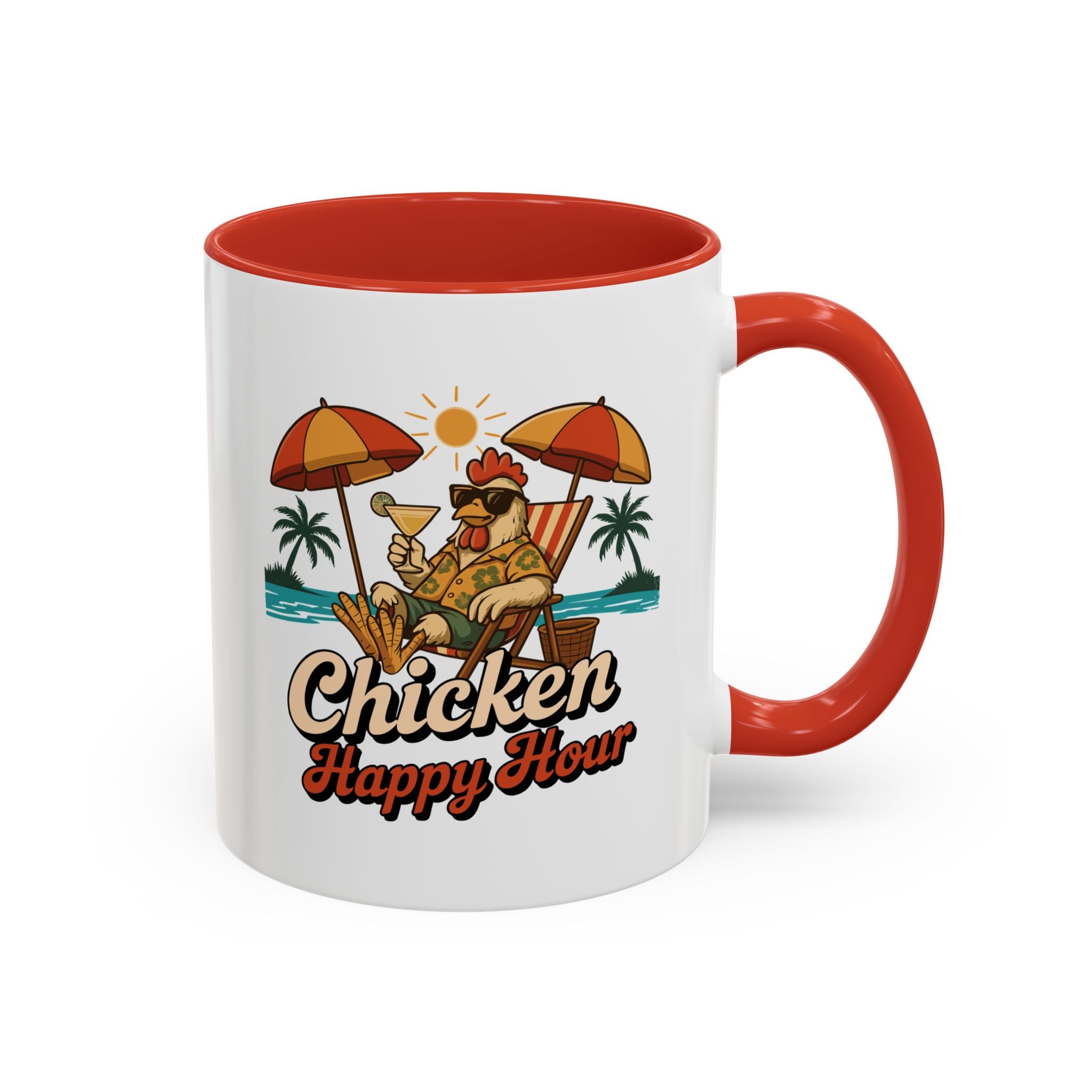 Chicken Happy Hour Beachy Chicken Coffee Mug