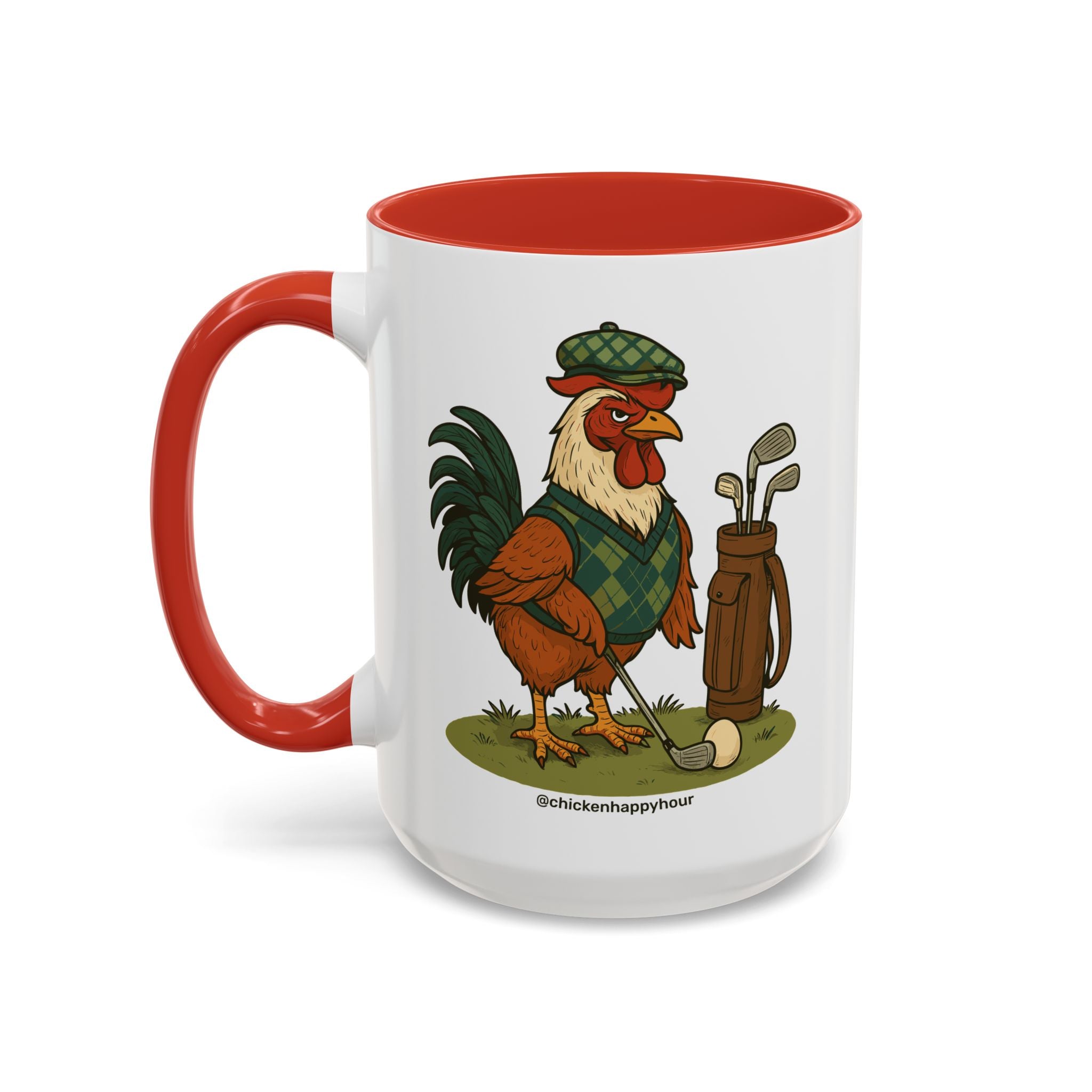 Rooster Playing Golf Coffee Mug