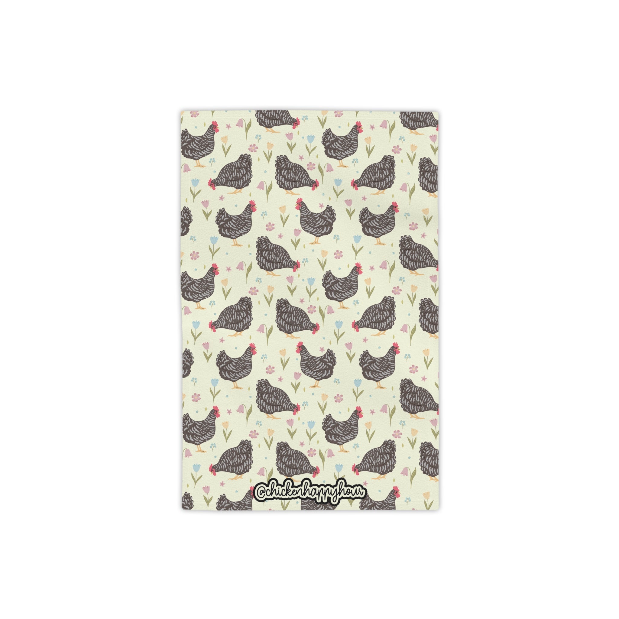 CHICKEN WITH FLOWER 2 Beach Towel