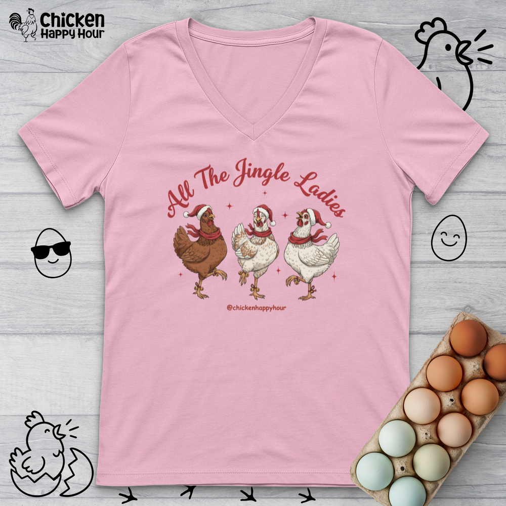 All the Jingle Ladies V-Neck Tee