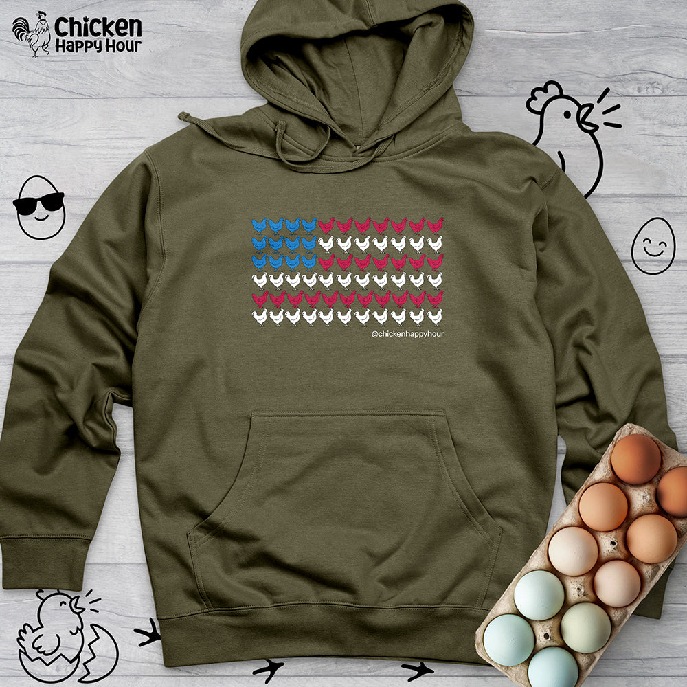 American Flag Chicken Hooded Sweatshirt