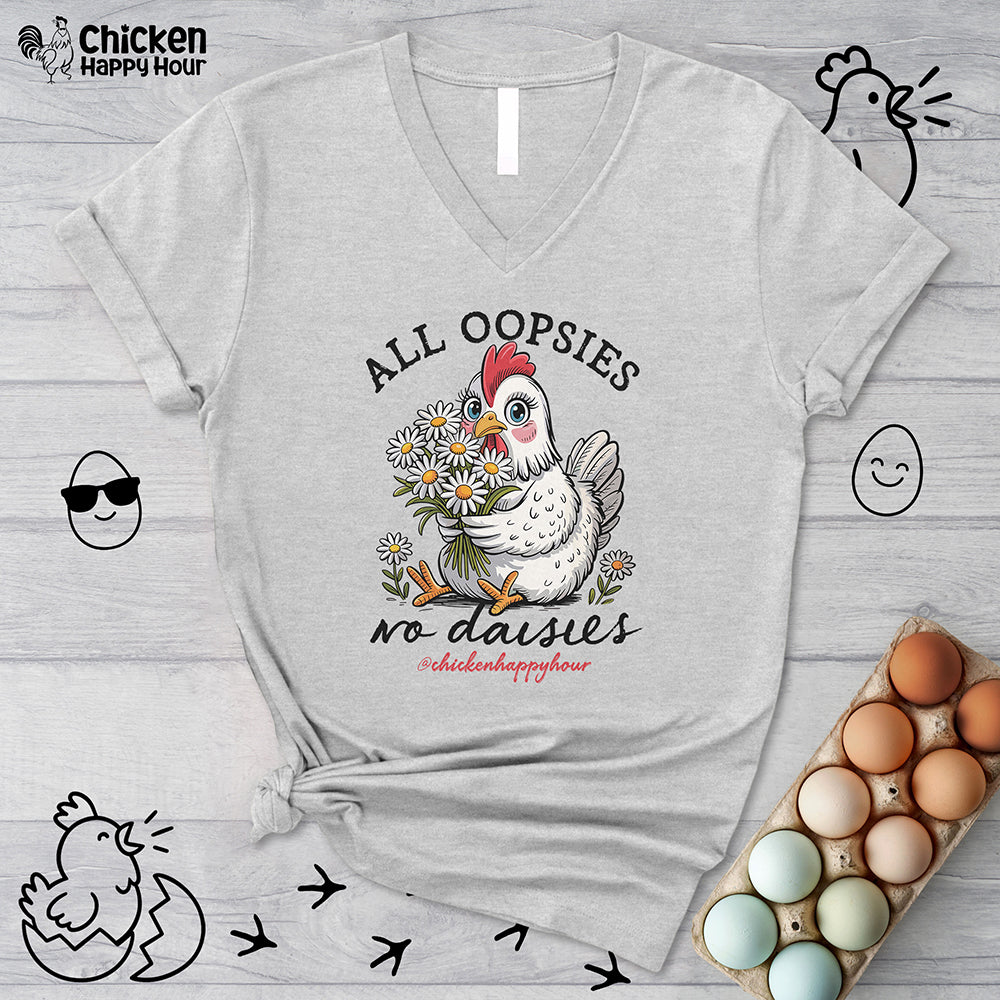All Oopsies No Daisies V-Neck Tee