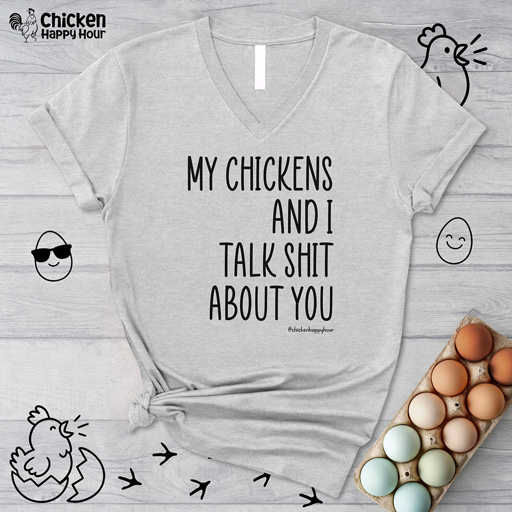 My Chickens V-Neck Tee