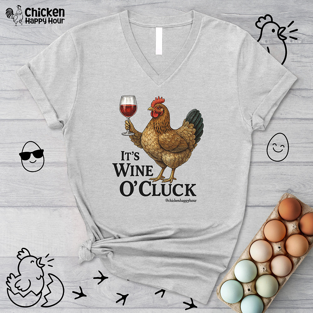 It’s Wine O’ Cluck V-Neck Tee