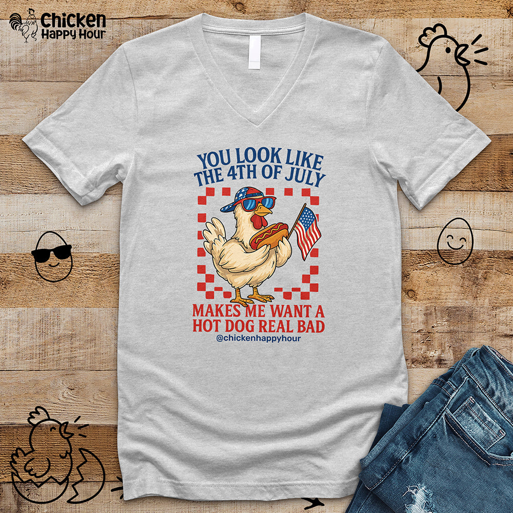 You look like the 4th of July V-Neck Tee