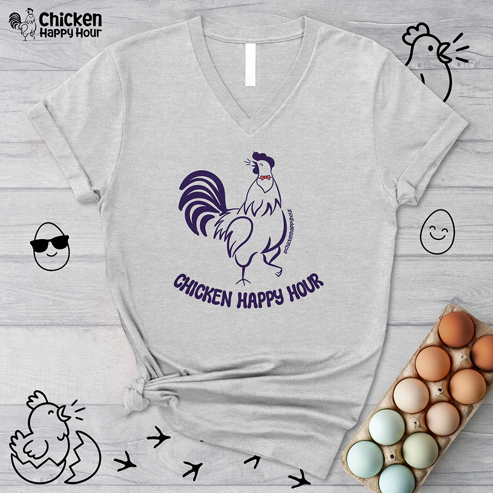 Feminine Chicken V-Neck Tee