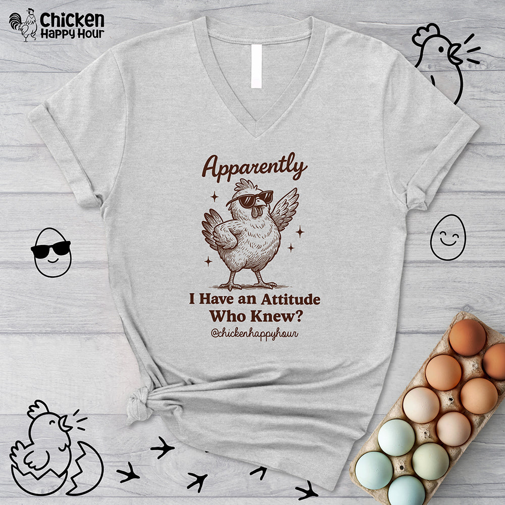 Apparently I Have Attitude V-Neck Tee