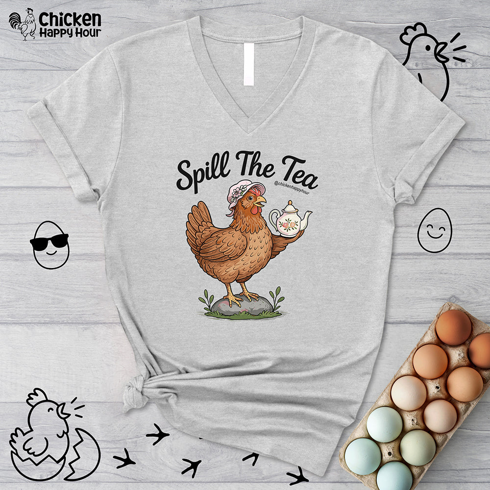 Spill The Tea V-Neck Tee