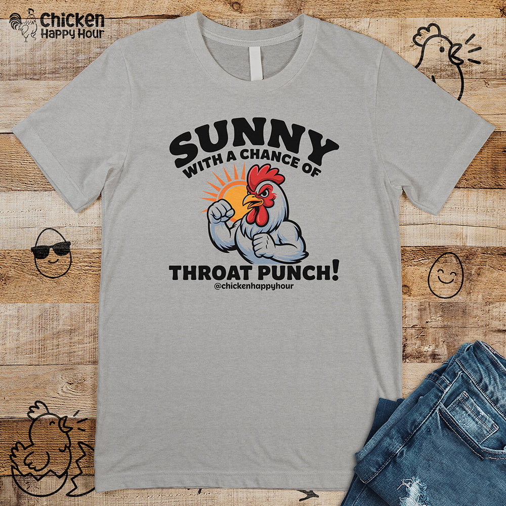 Sunny with a Chance of Throat Punch Unisex Tee