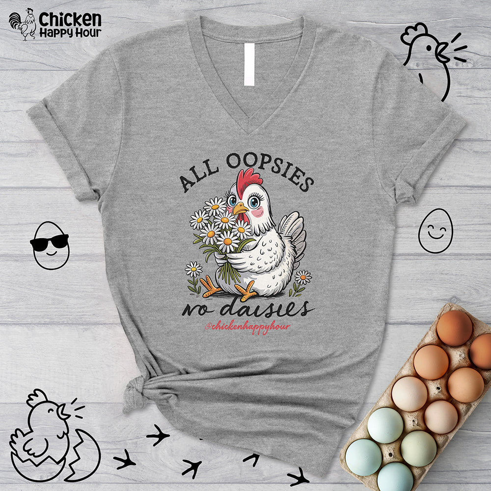All Oopsies No Daisies V-Neck Tee