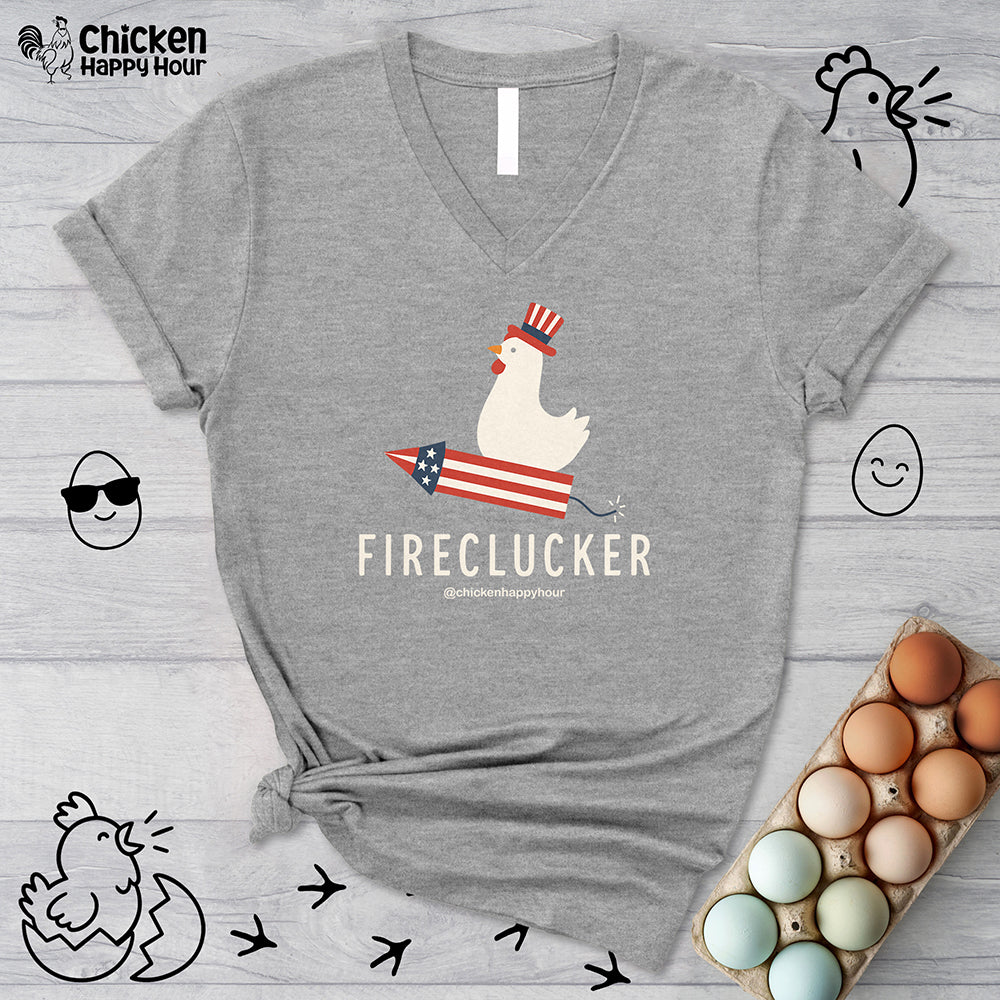 FIRECLUCKER V-Neck Tee