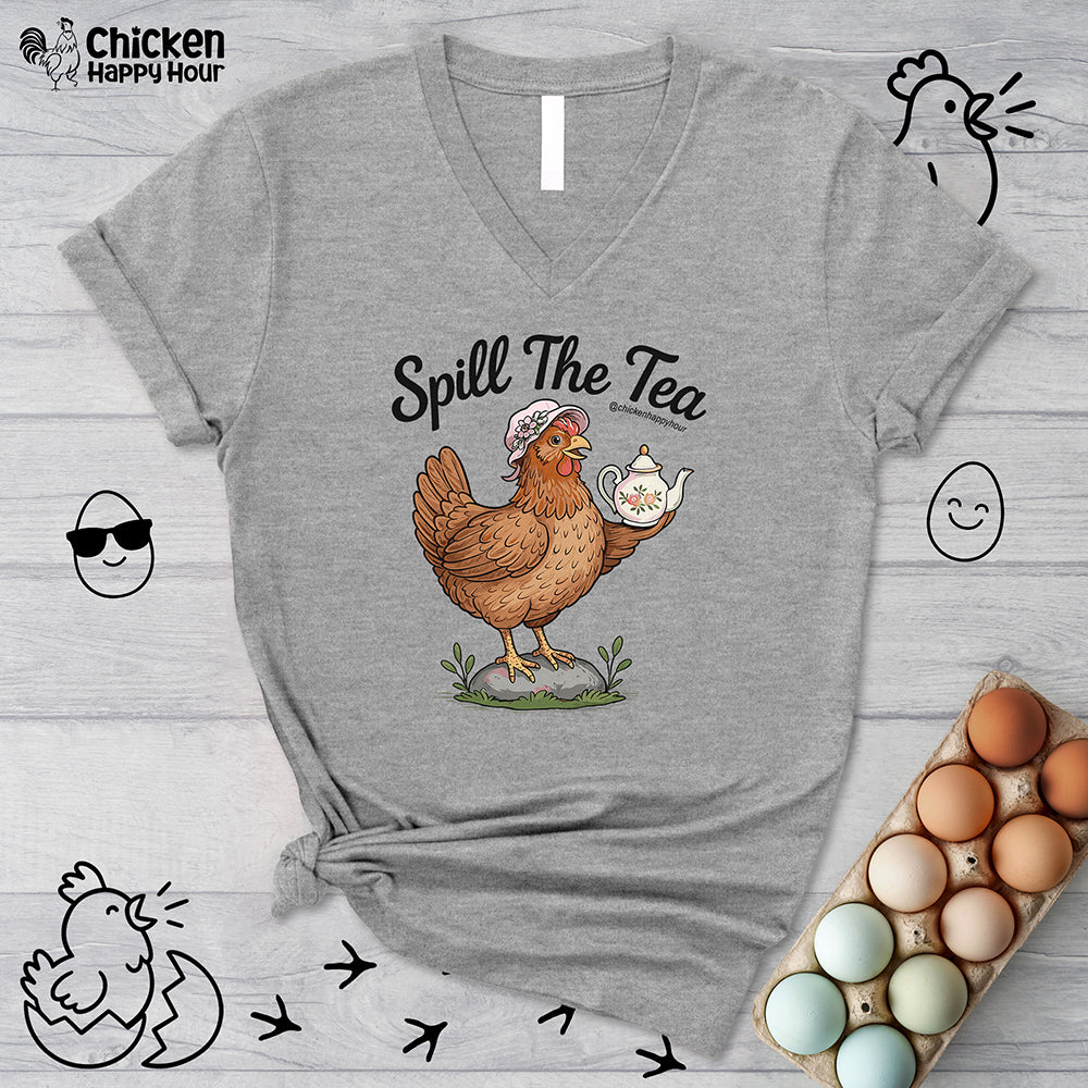 Spill The Tea V-Neck Tee