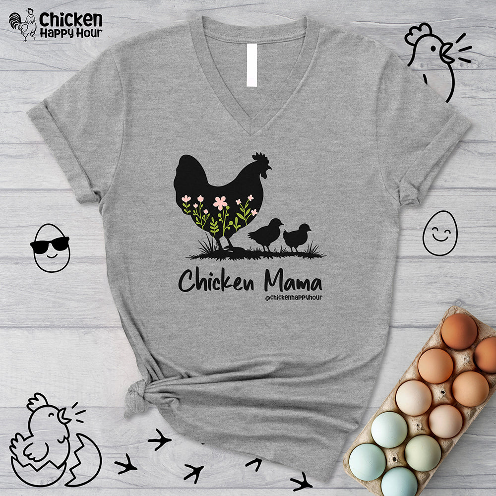 Chicken Mama V-Neck Tee