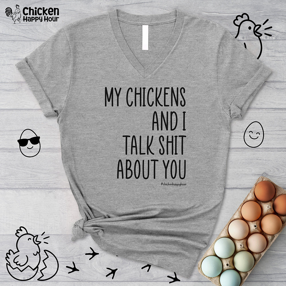 My Chickens V-Neck Tee