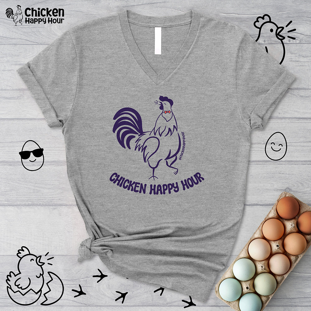 Feminine Chicken V-Neck Tee