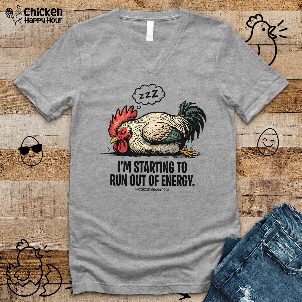 I’m Starting to Run Out of Energy V-Neck Tee