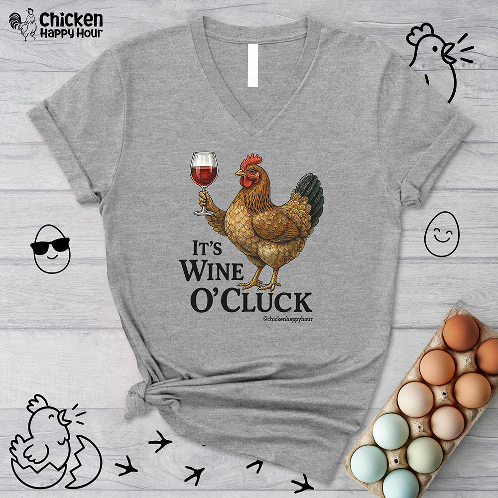 It’s Wine O’ Cluck V-Neck Tee