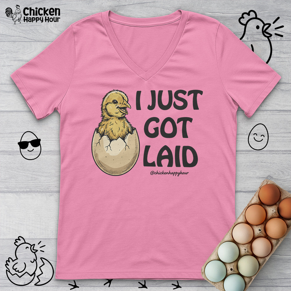 I Just Got Laid V-Neck Tee