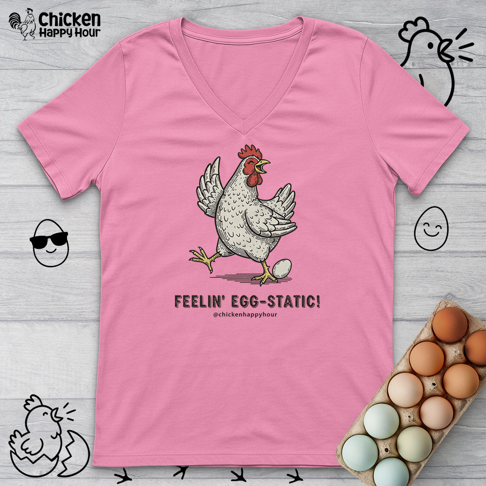 Feelin' Egg-Static! V-Neck Tee