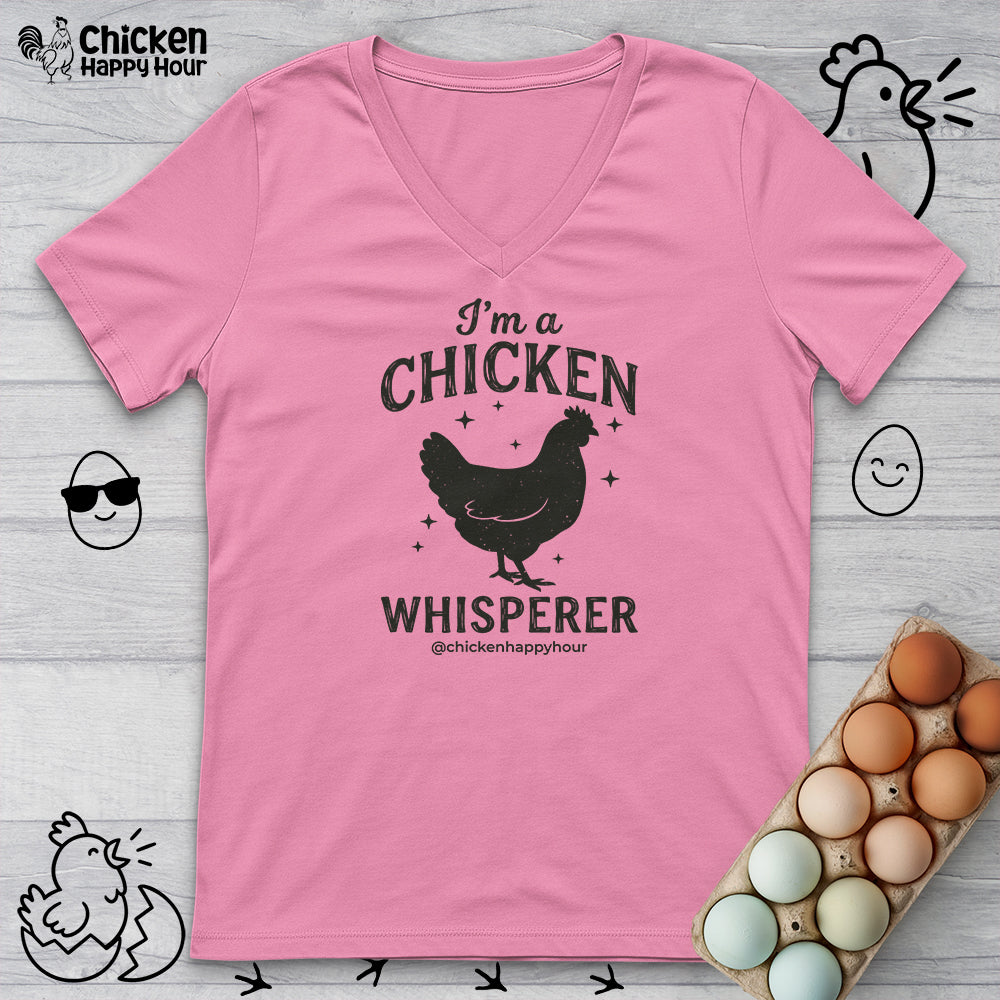 I'm A Chicken Whisperer V-Neck Tee