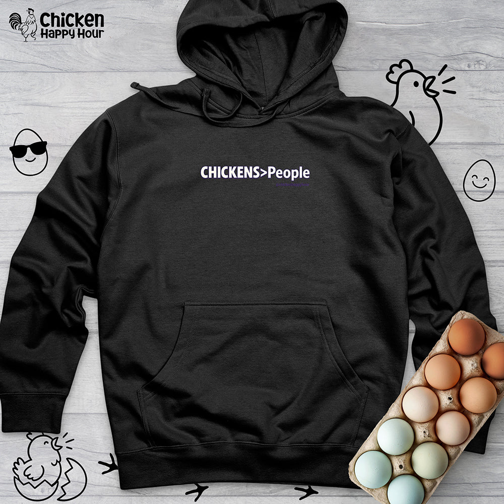 CHICKENS People Hooded Sweatshirt