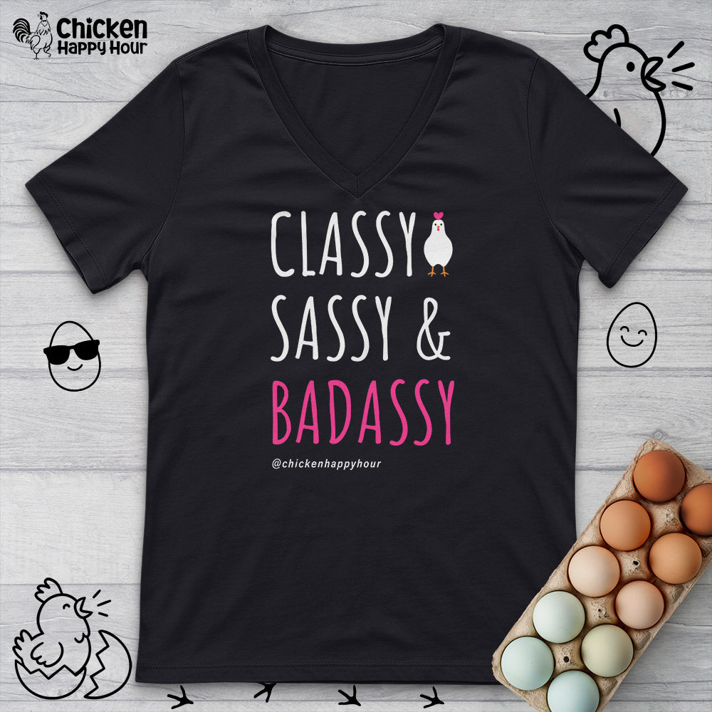 Classy Sassy and Badassy V-Neck Tee