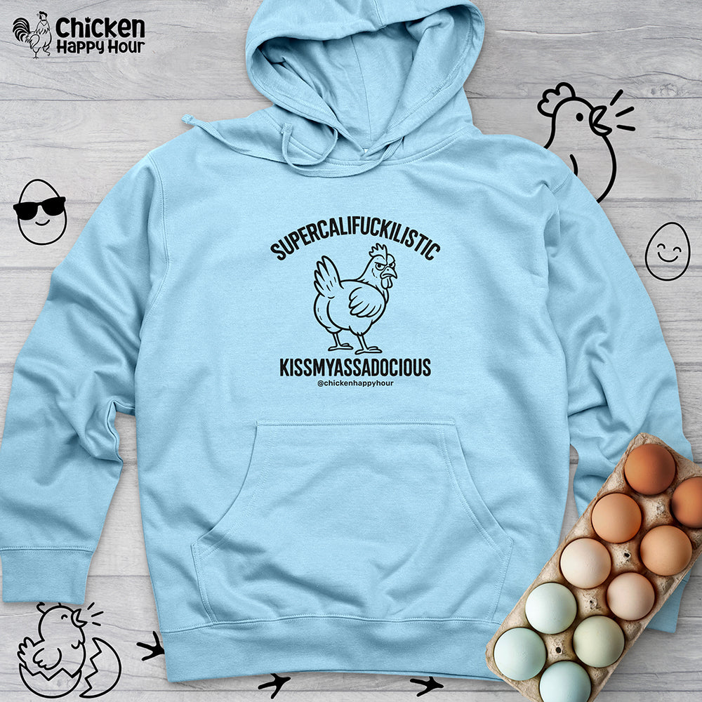 Supercalifuckilistic Kissmyassadocious Black Hooded Sweatshirt