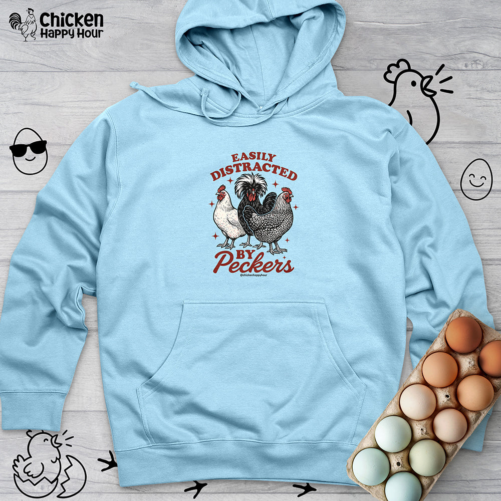 Easily Distracted By Peckers Hooded Sweatshirt