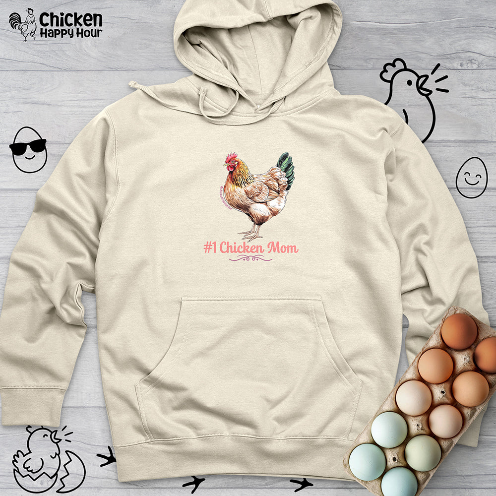 #1 Chicken Mom Hooded Sweatshirt