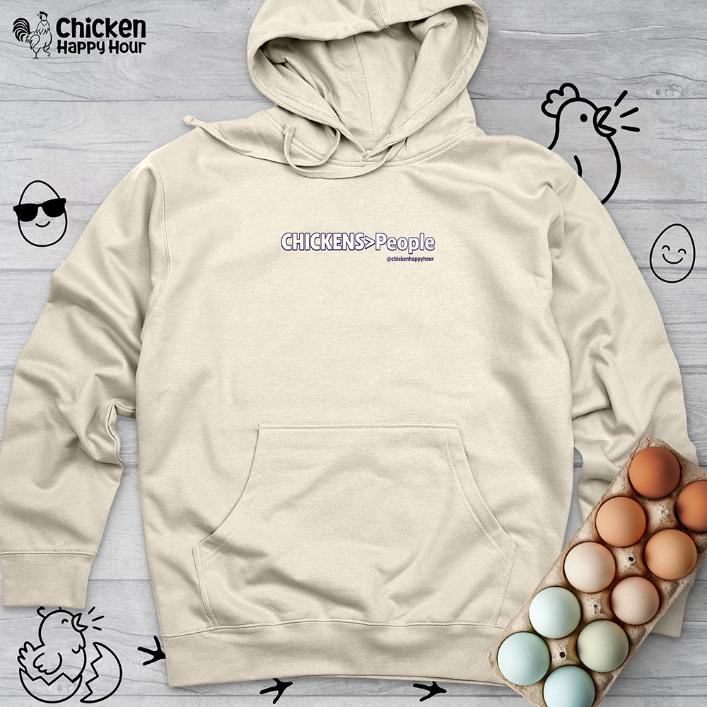 CHICKENS People Hooded Sweatshirt