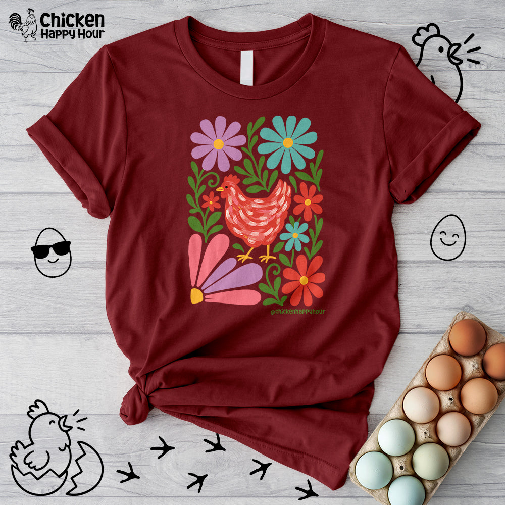 Chicken Blooms Unisex Tee