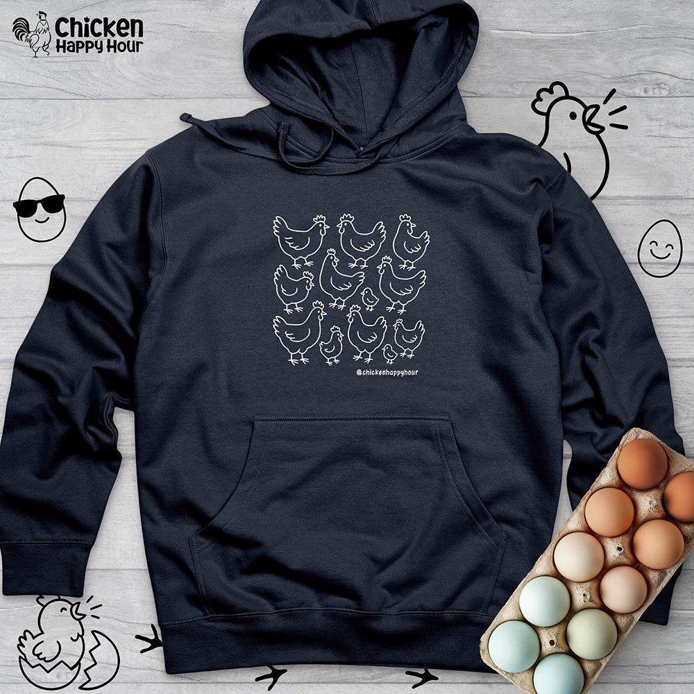 Chickens Hooded Sweatshirt
