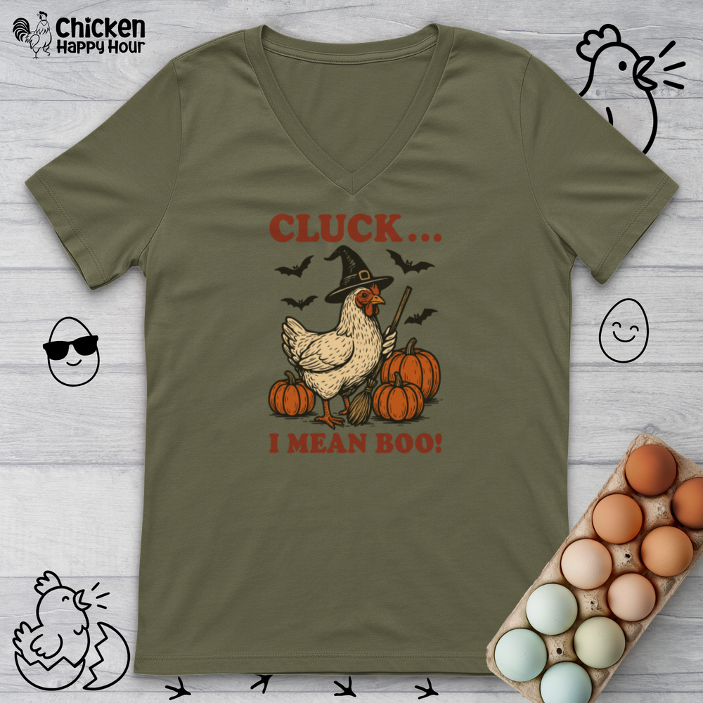 Cluck I Mean Boo! V-Neck Tee