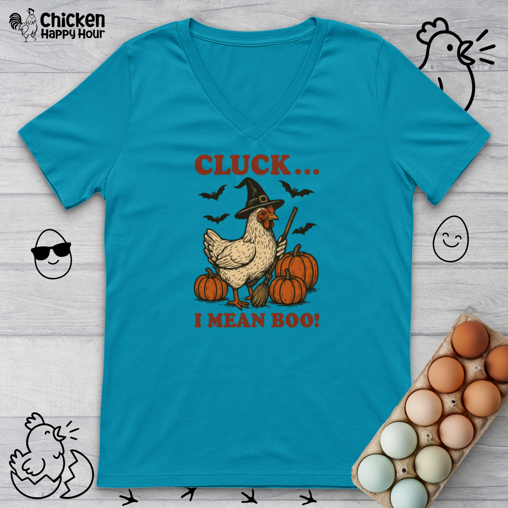 Cluck I Mean Boo! V-Neck Tee