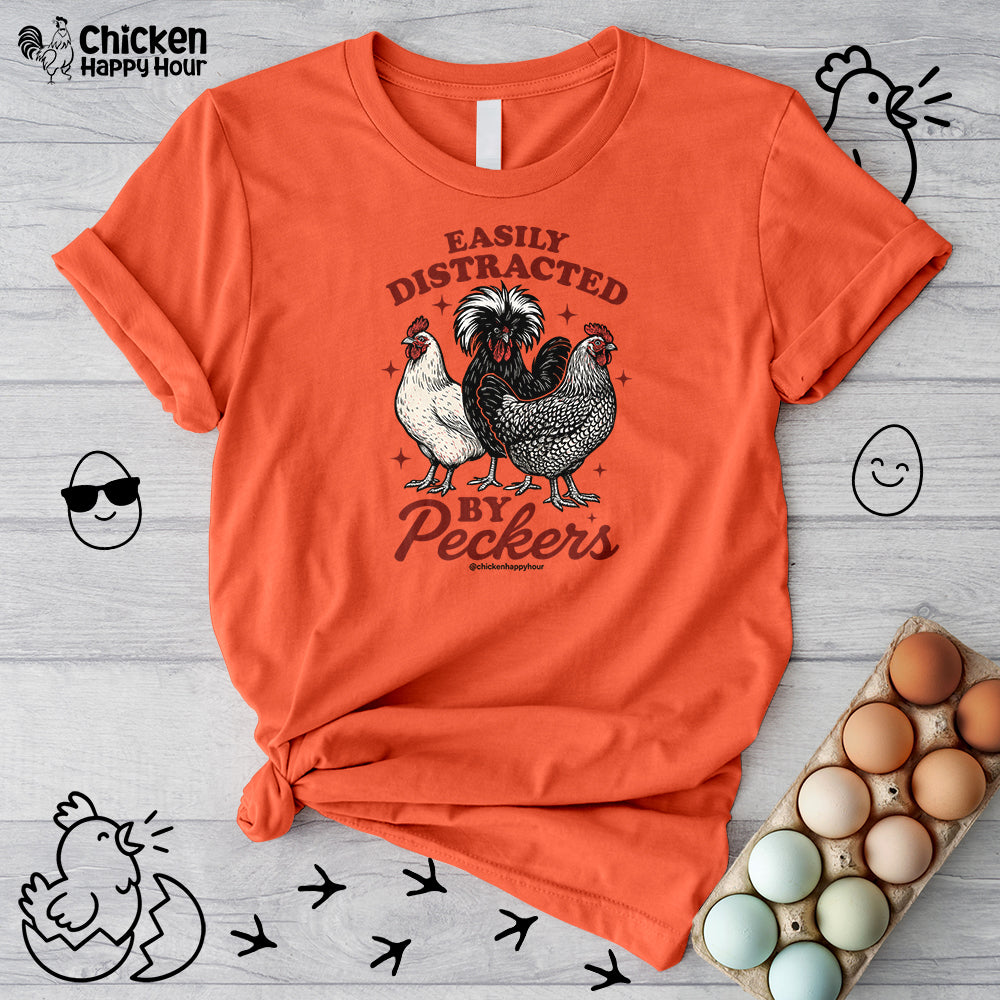 Easily Distracted By Peckers Unisex Tee