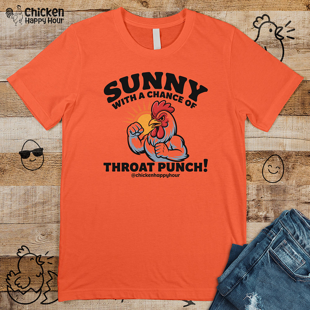 Sunny with a Chance of Throat Punch Unisex Tee
