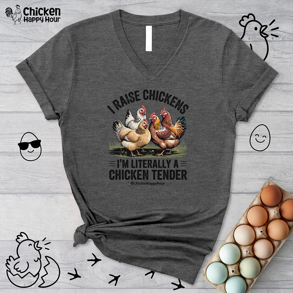 I'm Literally a Chicken Tender V-Neck Tee
